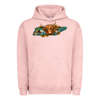Pigment Salmon tennessee map long haired cow Urban Hoodie - Jasminsmagicworld
