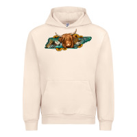 Sandshell tennessee map long haired cow Urban Hoodie - Jasminsmagicworld