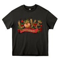 Asphalt love christmas reindeer Heavy Core Tee - CowGirlArtShop