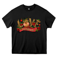Black love christmas reindeer Heavy Core Tee - CowGirlArtShop