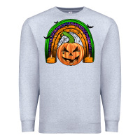 Heather Grey halloween rainbow Premium Sweatshirt - JahusDesignShop