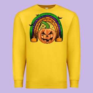 Halloween Rainbow Premium Sweatshirt Designed By Jahusdesignshop