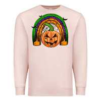 Pale Pink halloween rainbow Premium Sweatshirt - JahusDesignShop