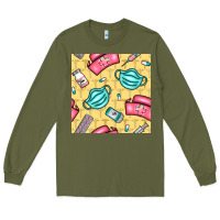 Nurse Medicine Seamless Pattern Long Sleeve Tee | Teevron