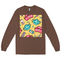 Chestnut nurse medicine seamless pattern Long Sleeve Tee - BundleAndBundleShop
