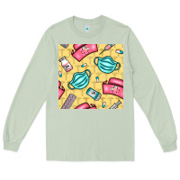 Matcha nurse medicine seamless pattern Long Sleeve Tee - BundleAndBundleShop