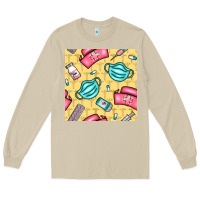 Mushroom nurse medicine seamless pattern Long Sleeve Tee - BundleAndBundleShop