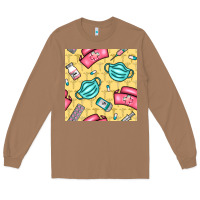 Toasted Coconut nurse medicine seamless pattern Long Sleeve Tee - BundleAndBundleShop