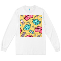 White nurse medicine seamless pattern Long Sleeve Tee - BundleAndBundleShop