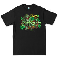 Black Happy St. Patrick's Day T-Rex Premium Tee - HowdyJamesFarm