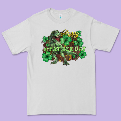 Happy St. Patrick's Day T-rex Premium Tee Designed By Howdyjamesfarm
