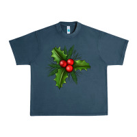 Midnight Navy Mistletoe Urban Heavy Tee - BundleAndBundleShop