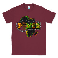 Burgundy Power Black History Classic Tee - HowdyJamesFarm