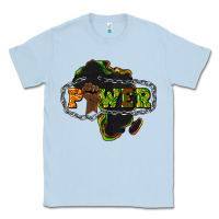 Dusty Blue Power Black History Classic Tee - HowdyJamesFarm