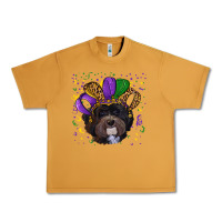 Peanut Butter Mardi Gras Havanese Dog with Hat Urban Heavy Tee - RanaPortraitStore