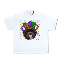 White Mardi Gras Havanese Dog with Hat Urban Heavy Tee - RanaPortraitStore