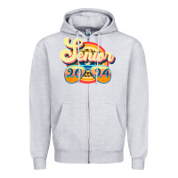 Heather Grey senior 2024 Zipper Hoodie - JahusDesignShop