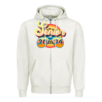 Oatmeal Heather senior 2024 Zipper Hoodie - JahusDesignShop