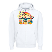 White senior 2024 Zipper Hoodie - JahusDesignShop