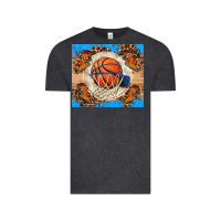Vintage Black basketball Vintage Tee - FaDigitalArtStudio