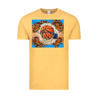 Vintage Mustard basketball Vintage Tee - FaDigitalArtStudio