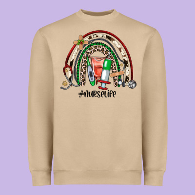 Christmas Nurselife Rainbow Heavyweight Sweatshirt Designed By Jahusdesignshop