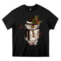 Black snowman gnome Heavy Core Tee - CowGirlArtShop