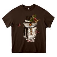 Chocolate Brown snowman gnome Heavy Core Tee - CowGirlArtShop