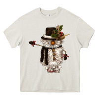 Cream snowman gnome Heavy Core Tee - CowGirlArtShop