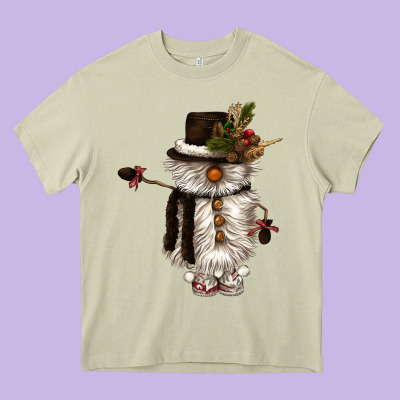 Snowman Gnome Heavy Core Tee Designed By Cowgirlartshop