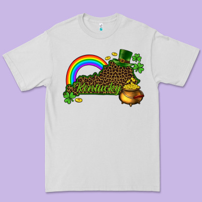 Kentucky Map St.patricks Premium Tee Designed By Cowgirlartshop