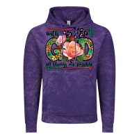 Cloud Purple With god all things are possible leopard frame Vintage Hoodie - LillyAllenDesigns