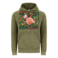 Vintage Olive With god all things are possible leopard frame Vintage Hoodie - LillyAllenDesigns
