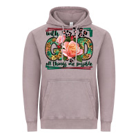 Vintage Zinc With god all things are possible leopard frame Vintage Hoodie - LillyAllenDesigns