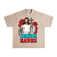 French Oak Jesus Saves Urban Heavy Tee - BundleAndBundleShop