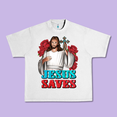 Jesus Saves Urban Heavy Tee Designed By Bundleandbundleshop