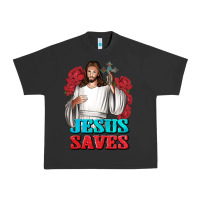Pigment Black Jesus Saves Urban Heavy Tee - BundleAndBundleShop