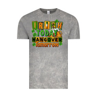 Cloud Rock Irish today hangover tomorrow  St. Patricks Day Vintage Tee - FaDigitalArtStudio