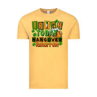 Vintage Mustard Irish today hangover tomorrow  St. Patricks Day Vintage Tee - FaDigitalArtStudio