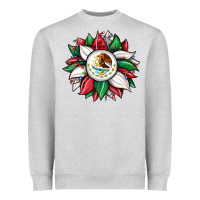 Heather Grey Christmas sunflower Mexican flag Heavyweight Sweatshirt - JahusDesignShop