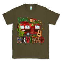Army Green Feliz Navidad Christmas Mexico Classic Tee - HowdyJamesFarm