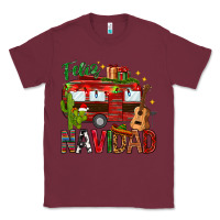 Burgundy Feliz Navidad Christmas Mexico Classic Tee - HowdyJamesFarm