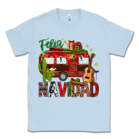 Dusty Blue Feliz Navidad Christmas Mexico Classic Tee - HowdyJamesFarm