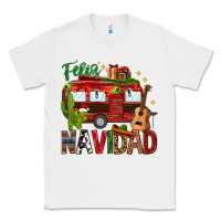 White Feliz Navidad Christmas Mexico Classic Tee - HowdyJamesFarm