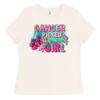 Bone Cancer picked the wrong girl Breast Cancer Ladies Tee - FaDigitalArtStudio