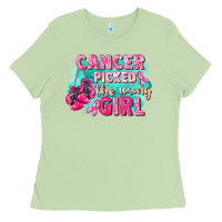Matcha Cancer picked the wrong girl Breast Cancer Ladies Tee - FaDigitalArtStudio