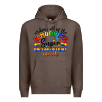 Coffee wishing all of the homophobes uncomfortable month Premium Hoodie - Artiststas