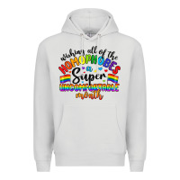 Dove Grey wishing all of the homophobes uncomfortable month Premium Hoodie - Artiststas
