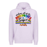 Lilac wishing all of the homophobes uncomfortable month Premium Hoodie - Artiststas