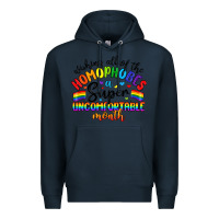 Navy wishing all of the homophobes uncomfortable month Premium Hoodie - Artiststas